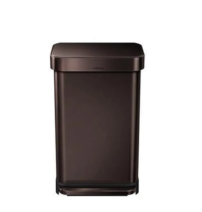 Hauptbild des Produkts Nášlapný odpakový koš, tmavá bronz, 45 l, nerez, SIMPLEHUMAN