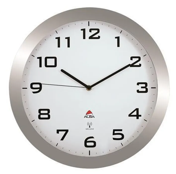 Hauptbild des Produkts Nástěnné hodiny "Horissimo", stříbrná, řízené rádiem, 38 cm, ALBA