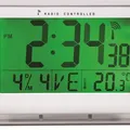 Weiteres Produktbild Wanduhr Horlcdnew, Funksteuerung, LCD-Display, 22x20 cm, ALBA, silber