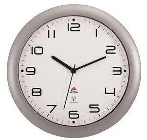 Wanduhr Hornewrc, Funk, 30 cm, ALBA, silber