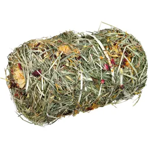 Natur Snack – eine natürliche Heurolle mit Blumen für Nagetiere. 200g