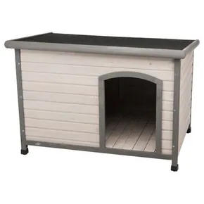 Natura Hundehütte mit Flachdach L 116 x 82 x 79 cm, grau