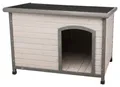 Natura Hundehütte mit Flachdach L 116 x 82 x 79 cm, grau