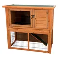 NATURA Kaninchenstall mit Auslauf 104 x 97 x 52 cm, braun