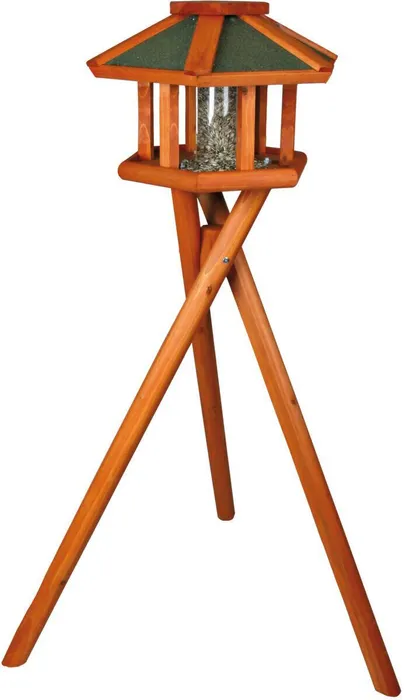 Hauptbild des Produkts NATURA venkovní krmítko se stříškou a silem, na trojnožce 1,40 m, 50 x 34 cm, borové dřevo