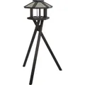 Weiteres Produktbild NATURA Outdoor-Futterstation mit Vordach und Silo, auf Stativ 1,40 m, 50 x 34 cm, Kiefernholz
