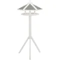 NATURA Outdoor-Futterstation mit Vordach und Silo, auf Stativ 1,45 m, 65 x 46 cm, Kiefernholz