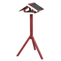 NATURA Outdoor-Futterstation mit Baldachin, auf Stativ 1,15 m, 65 x 46 cm, Kiefernholz, Juni