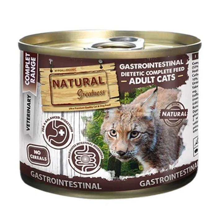 Hauptbild des Produkts Natural Greatness GASTROINTESTINAL veterinární dieta, konzerva pro kočky 200g