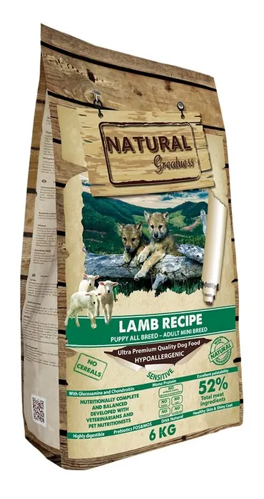 Hauptbild des Produkts Natural Greatness Lamb Recipe Sensitive Starter Puppy & Adult Mini 6 kg