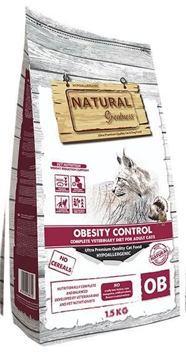 Hauptbild des Produkts Natural Greatness OBESITY CONTROL veterinární dieta pro kočky 1,5 kg