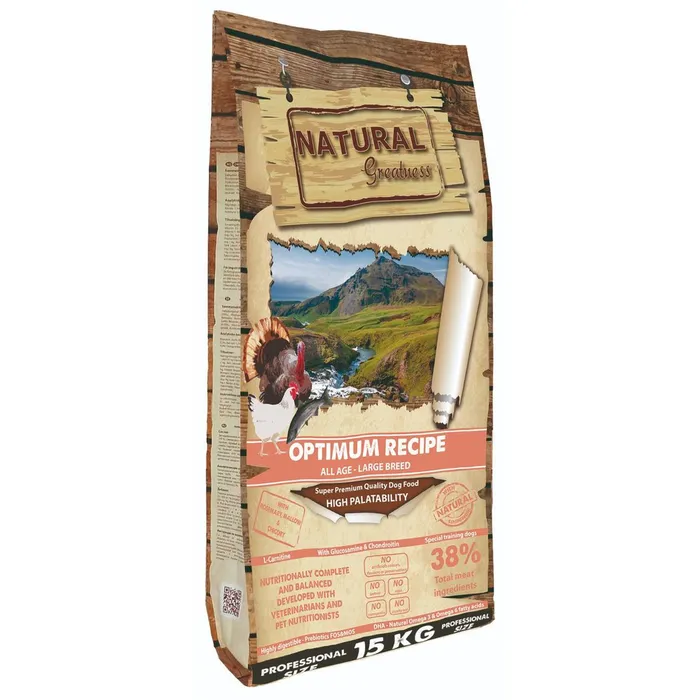 Hauptbild des Produkts Natural Greatness Optimum Recipe Large Breed/krůta,kuře/15 kg