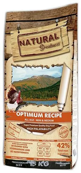 Hauptbild des Produkts Natural Greatness Optimum Recipe Mini,Medium/krůta,kuře/15 kg