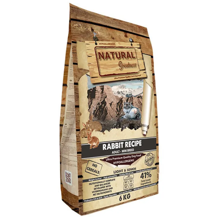 Hauptbild des Produkts Natural Greatness Rabbit Recipe Mini Adult & Senior & Light /králík/6 kg