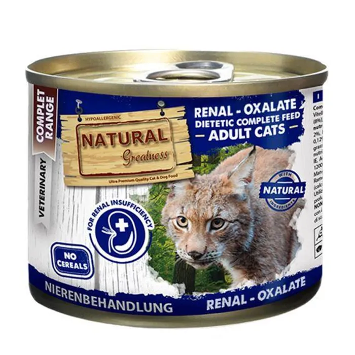 Hauptbild des Produkts Natural Greatness RENAL-OXALATE veterinární dieta, konzerva pro kočky 200g