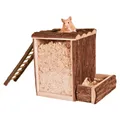 Natural Living Haus und Spielturm mit Leiter 25x24x20 cm