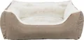 NELLI Bett, rechteckig, voluminöse Kanten, 80 x 65 cm, hellbraun/beige - SALE