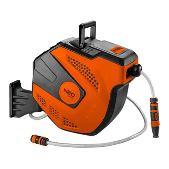 Hauptbild des Produkts NEO TOOLS box s navijákem včetně zahradní hadice, 20+2m, 10bar, oranžovo-černý, 15-891