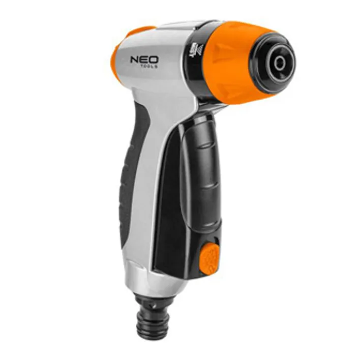 Hauptbild des Produkts NEO TOOLS pistolový rozprašovač 3 funkce, CLICK ON/OFF, oranžovo-černá, 15-705