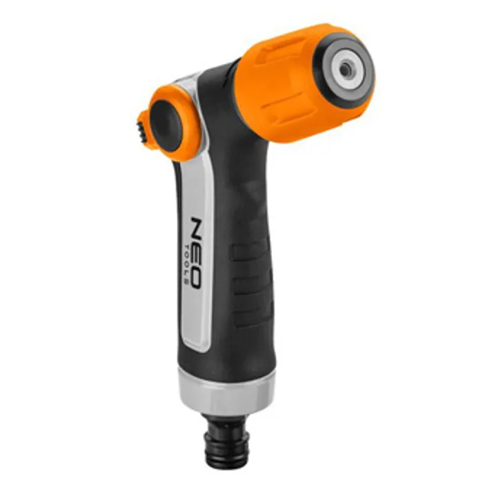 Hauptbild des Produkts NEO TOOLS pistolový rozprašovač s regulací proudu 2 funkce, ZAP/VYP palcem, oranžovo-čern