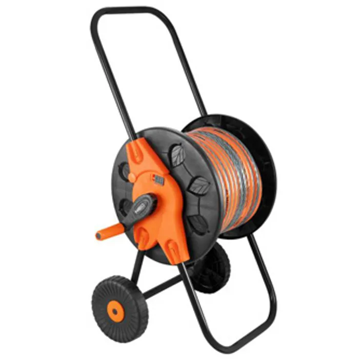 Hauptbild des Produkts NEO TOOLS vozík pro zahradní hadici se sklopným držákem až 60m 1/2" nebo 20m 3/4", oranžo