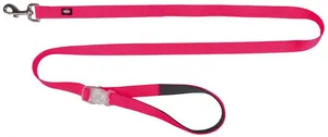 Neonleine mit leuchtendem Karabiner S-L 1,2-1,8m/25mm rosa - AUSVERKAUF