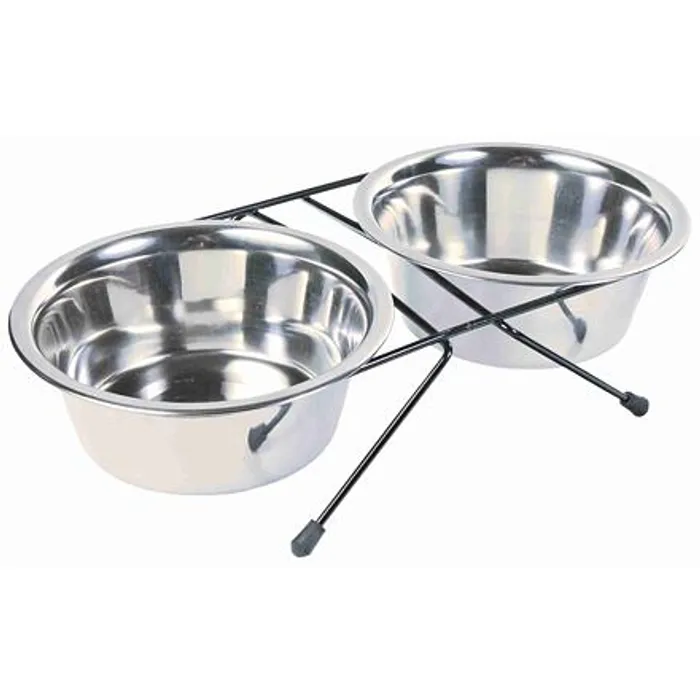 Hauptbild des Produkts Nerez stojánek + 2 misky 0,75l/15cm