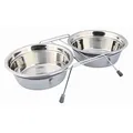 Weiteres Produktbild Edelstahlständer + 2 Schüsseln mit Silikonring 1500 ml/21 cm