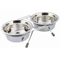 Weiteres Produktbild Edelstahlständer + 2 Schüsseln mit Silikonring 900 ml/16 cm