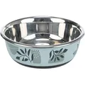 Edelstahlschüssel, Außenfläche Kunststoff, Edelstahl/Kunststoff/Gummi, blau/grau 0,4 l/ o 14 cm