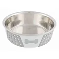 Weiteres Produktbild Edelstahlschüssel mit Silikonbeschichtung, weiß/grau 0,75 l/ o 17 cm