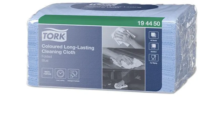 Hauptbild des Produkts Netkaná textílie Tork Premium ve skládané verzi - modrá [40 ks]