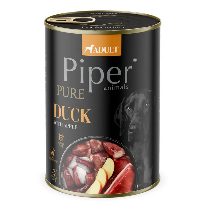 Hauptbild des Produkts NEW PIPER PURE kachna s jablky, konzerva pro psy 400 g