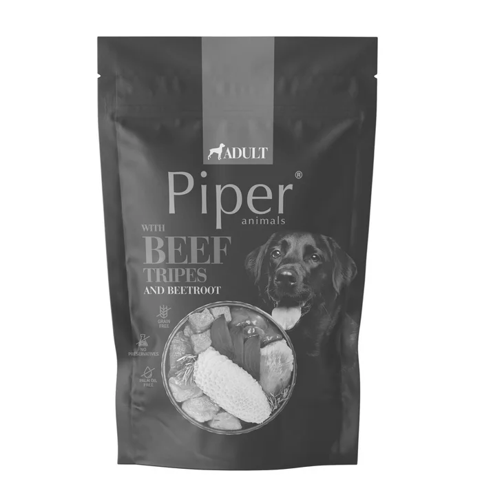 Hauptbild des Produkts NEW PIPER s hovězími žaludky a červenou řepou, kapsička pro psy 500 g