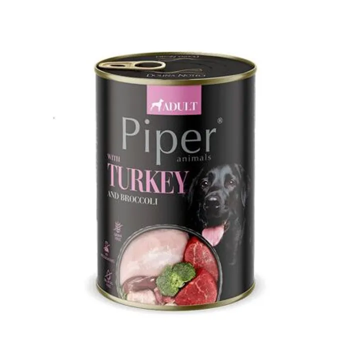 Hauptbild des Produkts NEW PIPER s krůtou a brokolicí, konzerva pro psy 400 g