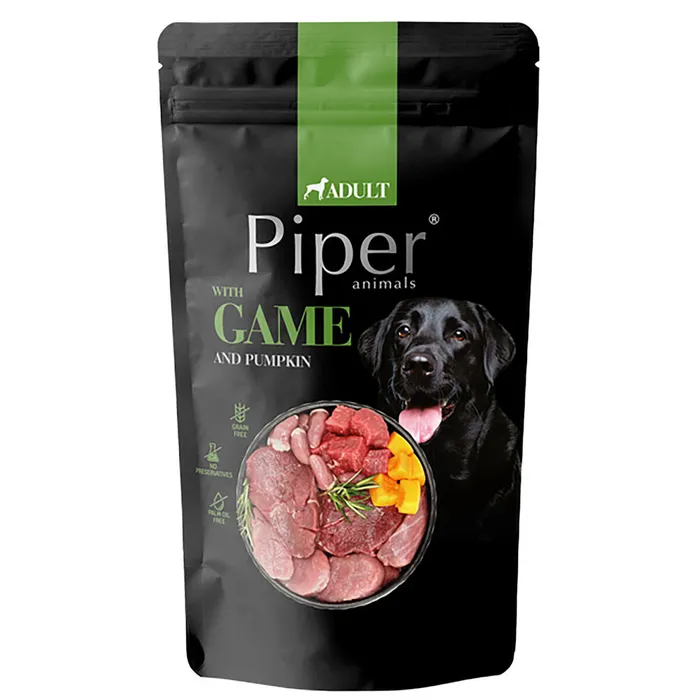 Hauptbild des Produkts NEW PIPER se zvěřinou a dýní, kapsička pro psy 150 g