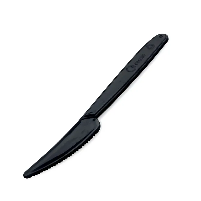 Hauptbild des Produkts Nůž (PP) opakovaně použitelný černý 18,5cm [50 ks]