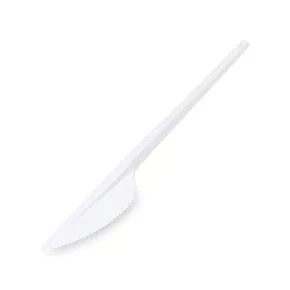 Messer (PP) wiederverwendbar weiß 18,5cm [50 St.]