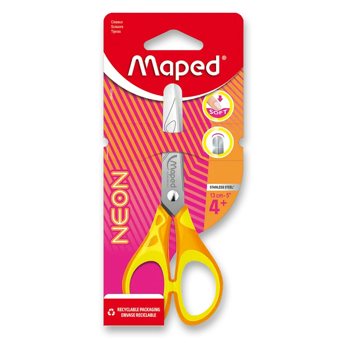 Hauptbild des Produkts Nůžky Maped Pulse Soft Neon 13 cm, blistr, mix barev