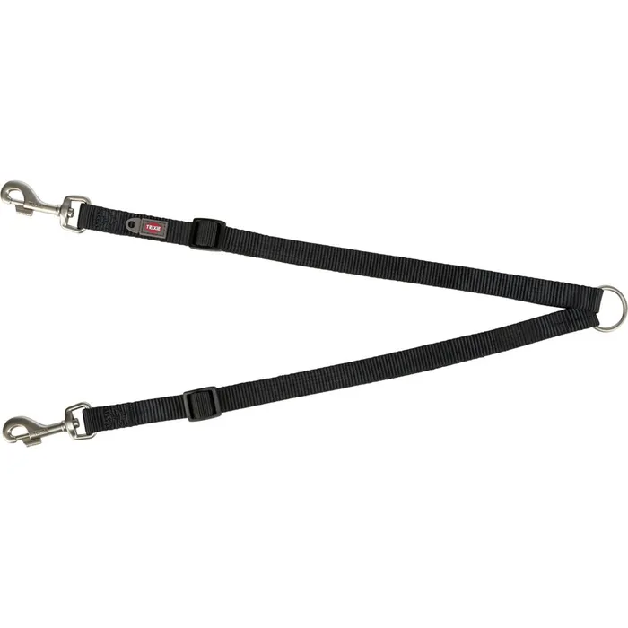 Hauptbild des Produkts Nylonová rozdvojka - pásky s karabinami 40-70 cm/15 mm, - černá
