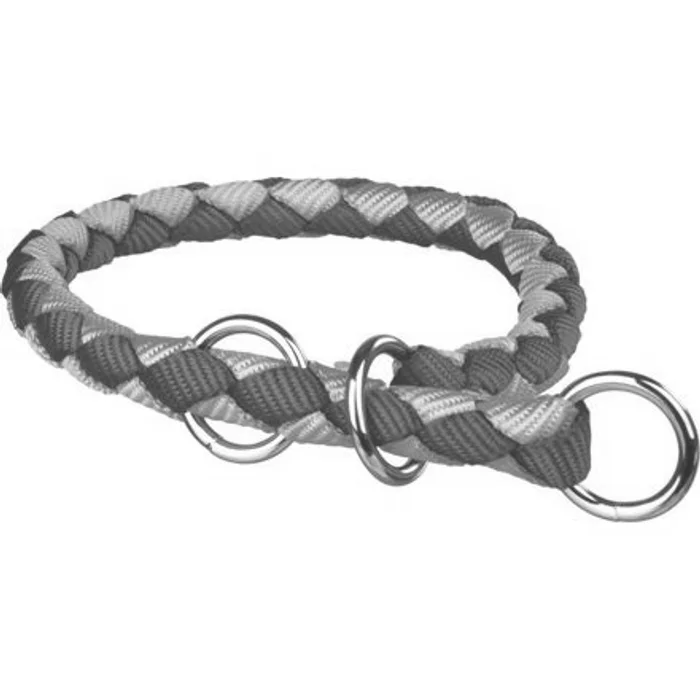 Hauptbild des Produkts Nylonový obojek kulatý CAVO - fialovo/stříbrná DOPRODEJ M-L:43-51cm/18mm