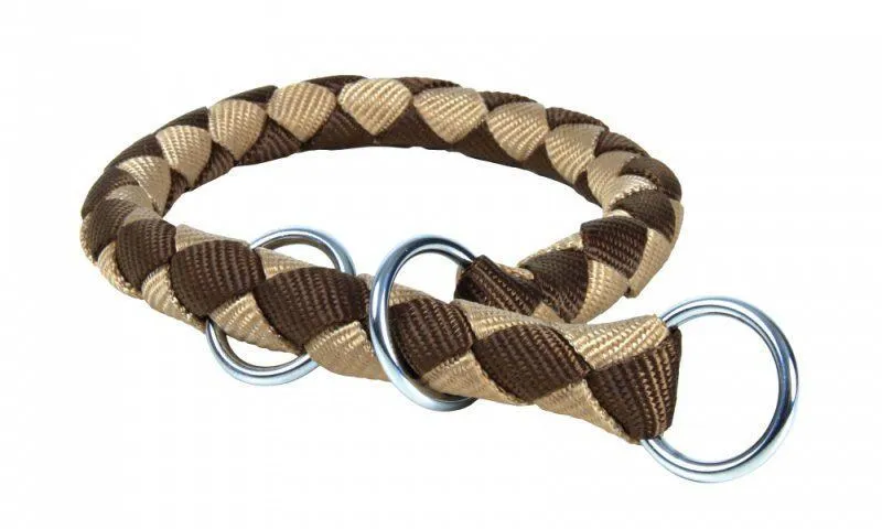 Hauptbild des Produkts Nylonový obojek kulatý CAVO - hnědo/béžová DOPRODEJ S:25-31cm/12mm