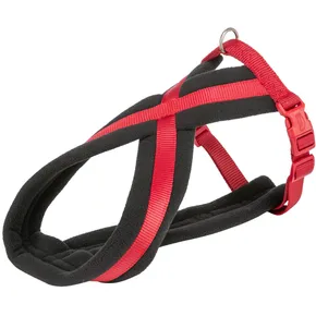 Nylongeschirr PREMIUM gefüttert – rot S: Brustumfang: 35–50 cm/20 mm
