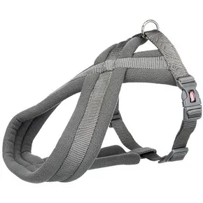 Nylongeschirr PREMIUM gefüttert – Graphit L-XL: Brustumfang: 70–110 cm/25 mm