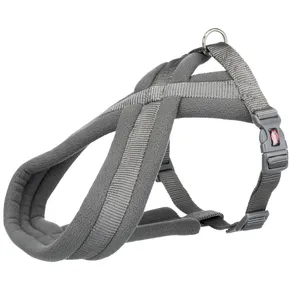 Nylongeschirr PREMIUM gefüttert – Graphit S: Brustumfang: 35–50 cm/20 mm