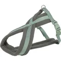 Nylonový postroj PREMIUM podšitý, šalvějová/grafit L:hruď:60-100cm/25mm