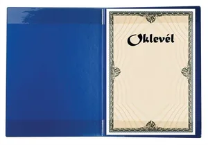 Urkundenhülle Plüsch, A4, VICTORIA, blau