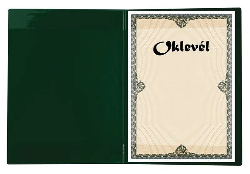 Hauptbild des Produkts Obal na certifikáty plyšový, A4, VICTORIA, zelený
