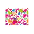 PP-Verpackung mit Druckknopfverschluss, A5, Love Hearts
