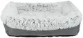Weiteres Produktbild Rechteckiges Bett HARVEY, Langhaarplüsch/Wildleder, grau 100 x 75 cm